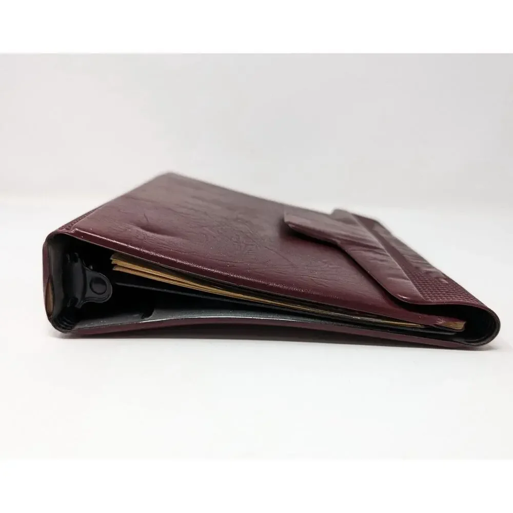 Vintage 90s Burgundy Day Runner Planner Calendar  71872